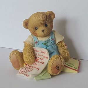 Vintage 90s Cherished Teddies Baby Boy Santa Christmas Gift Collectible Figurine